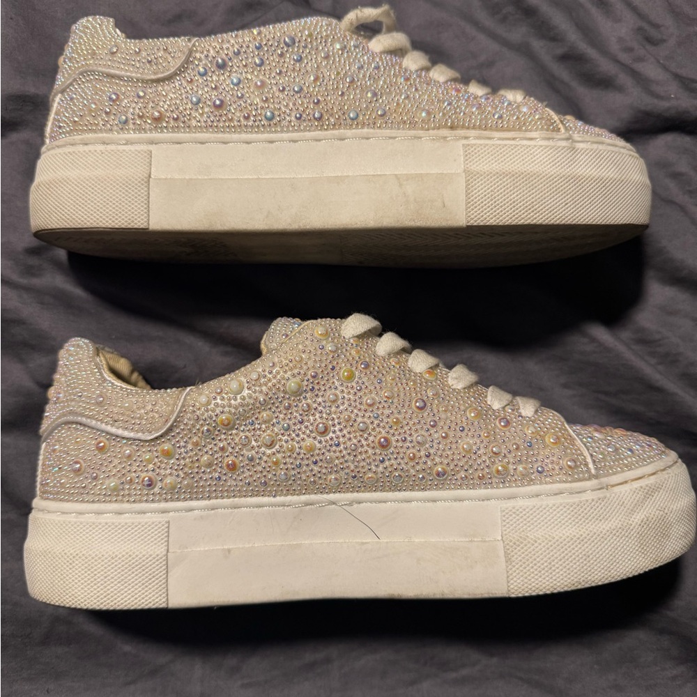 Betsey Johnson Sparkling Pearl Sneakers